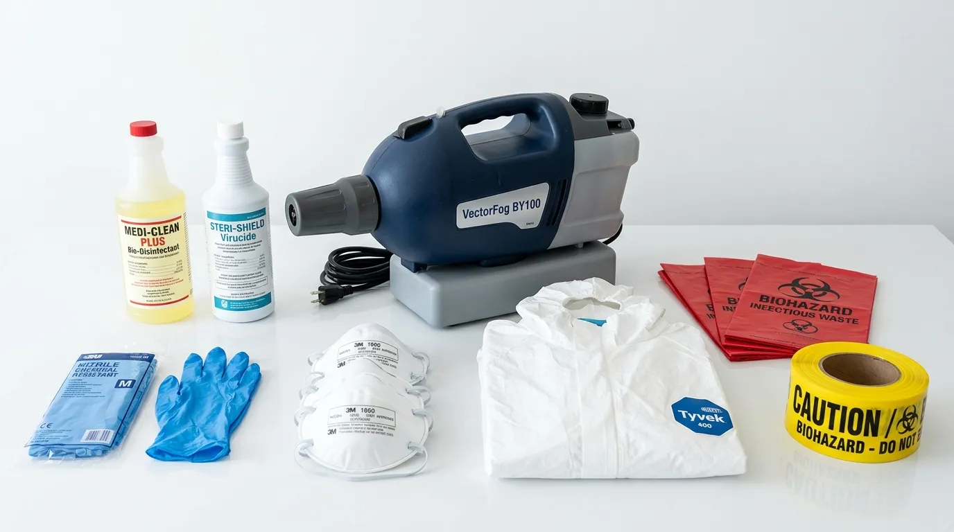 Professional biohazard remediation crew working in New Prague